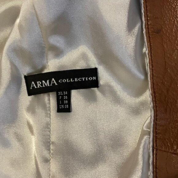 Brown leather jacket women small - Picture 5 of 7